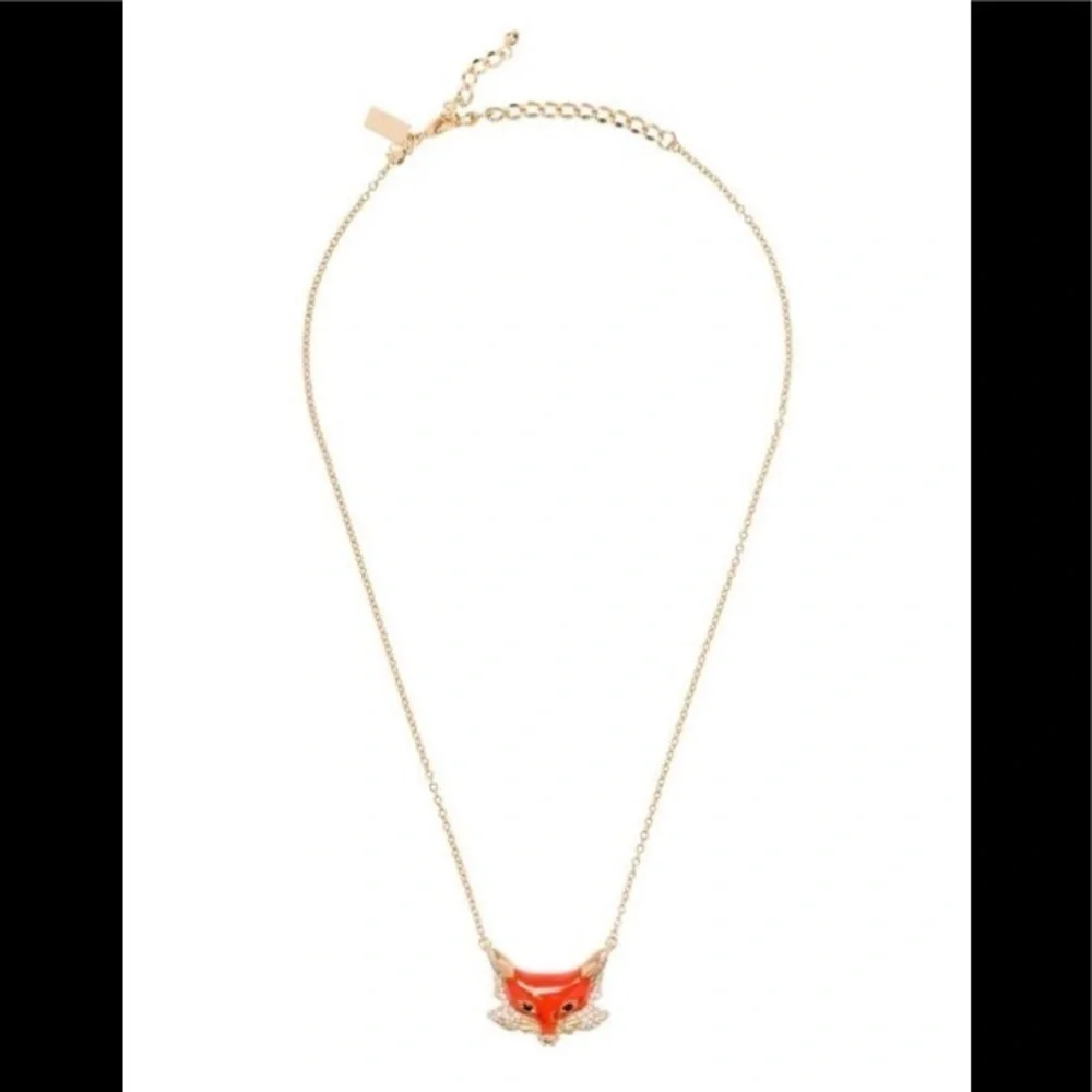 Kate Spade Authentic Orange 12k Gold-plated Into The Woods' Foxy Necklace